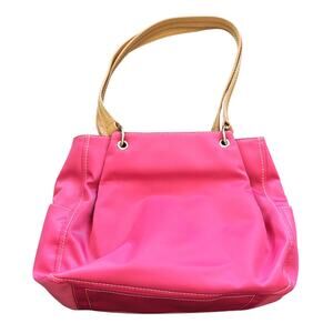 Nine West Pink Shoulder Bag Tan Interior